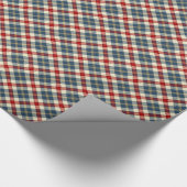 Bandana Denim Color Tartan Patroon Cadeaupapier (Hoek)