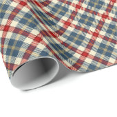 Bandana Denim Color Tartan Patroon Cadeaupapier (Rol Hoek)