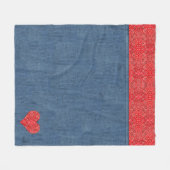 Bandana Denim-Kijk Fleece Deken (Voorkant (Horizontaal))