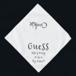 Bandana Devine qui va être un grand chien blanc soeur<br><div class="desc">Bandana blanc, avec mignon, drôle, faire-part texte... Devinez qui va être une grande soeur ? Parce que votre animal fait aussi partie de la famille ! Parfait pour votre annonce d'un nouvel animal de compagnie ou bébé! La couleur arrière - plan est personnalisable à n'importe quelle couleur que vous désirez,...</div>