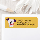 Bandana Doggy, Étiquette de adresse, jaune (En situation)