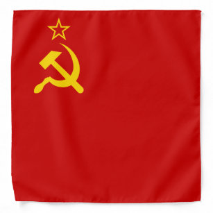 Bandana Drapeau communiste de l'URSS faucille et marteau