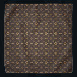 Bandana Empreinte de patte et os Motif sans fil<br><div class="desc">motif élégant pour montrer l'amour de vos animaux.</div>