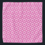 Bandana En vichy rose mignon avec Empreintes de pattes<br><div class="desc">Pamper votre animal de compagnie avec cette en vichy rose intemporelle avec des pattes à motif bandana!</div>