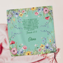 Fleur sauvage Scripture Personalisé Handkerchief