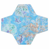 Bandana florale pastel bleu clair (Plat)