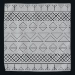 Bandana Gris Motif géométrique Imprimer pois<br><div class="desc">Bandana de animal de compagnie motif à impression géométrique gris tendance. Impression noire sur arrière - plan gris.</div>