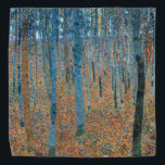 Bandana Gustav Klimt Beech<br><div class="desc">Il s'agit d'oeuvres de Gustav Klimt, Beech Grove 1, 1902. Les oeuvres d'art dépeignent une forêt dense de grands bouleaux, minces, aux troncs pâles marqués par des lignes verticales foncées. Le feuillage est dépeint dans les tons bleu, vert et jaune, ajoutant un sens de profondeur et de vibrations à la...</div>