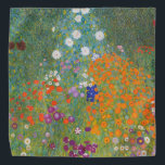 Bandana Gustav Klimt Fleur Jardin Cottage Nature<br><div class="desc">Un beau tableau de jardin - c'est un tableau classique de Gustav Klimt,  appelé Cottage Garden,  ou Bauergarten,  1907,  qui est un gros plan d'un jardin fleuri,  un tableau floral coloré.</div>