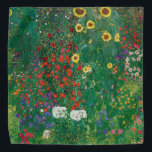 Bandana Gustav Klimt - Jardin agricole avec tournesols<br><div class="desc">Gustav Klimt - Jardin agricole avec tournesols</div>