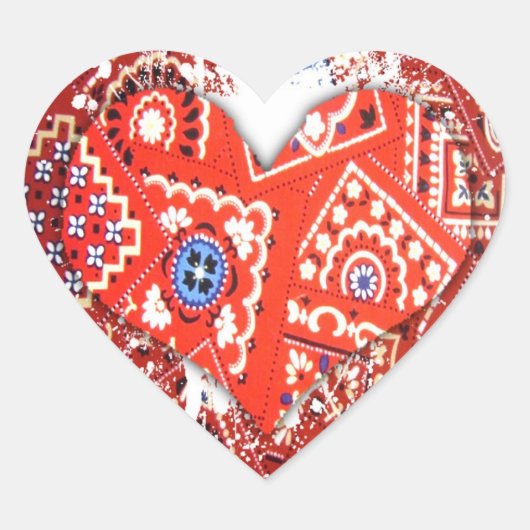 bandana hart sticker (Voorkant)