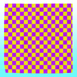 Bandana Jaune violet de néon À damiers damier Vintage<br><div class="desc">Tableau de contrôle vintage Neon Purple et Jaune À damiers</div>