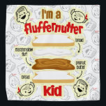Bandana Je suis un gosse de navets<br><div class="desc">Qui n'aime pas un sandwich au fluff et maintenant vous pouvez faire savoir à tout le monde que ce design est un hark retour aux années 60 et 70 de quand vous avez pris votre déjeuner à l'école,  alors redevenez ce gamin</div>