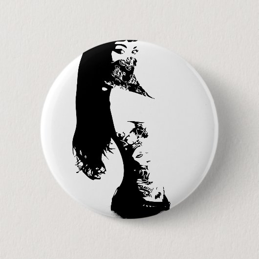 bandana meisje ronde button 5,7 cm (Voorkant)