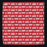 Bandana Mini Coeurs de voiture rouge<br><div class="desc">Mini Coopers jumelés à un coeur. Si vous désirez des couleurs ou des tailles différentes,  veuillez me le faire savoir ! Fabriqué pour tous ceux qui aiment les voitures britanniques classiques,  notamment Austin Mini,  Morris Mini,  etc.</div>