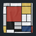 Bandana Mondrian Peinture Rouge Plane Jaune Noir Gris Bleu<br><div class="desc">Composition avec Grand Plan rouge, Jaune, Noir, Gris et Bleu Piet Mondrian a commencé à créer les tableaux abstraits définitifs dans les années 1920 pour lesquels il est le plus connu. Il a gardé sa palette limitée au blanc, au noir et au gris en plus des trois couleurs primaires, le...</div>