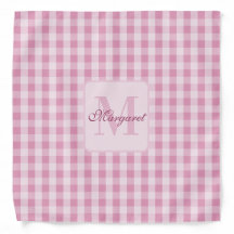Monogramme Plaid de contrôle de buffle rose person