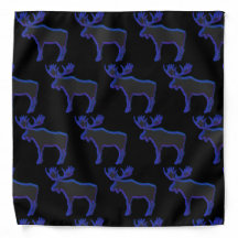 Motif à carreaux d'orignal bleu électrique