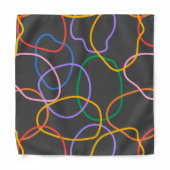 Bandana Motif Abstrait coloré Wavy Lines (Front)