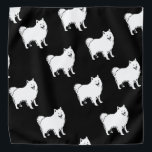 Bandana Motif américain de race de chien d'esquimau<br><div class="desc">Amateur de l'eskie,  ou race américaine de chien Eskimo? Ce motif tout-en-un fera aboyer vos amis de jalousie !</div>