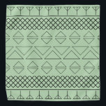 Bandana Motif Aztèque Vert mignon Imprimer Animal de compa<br><div class="desc">Motif Aztèque branché. Impression noire sur arrière - plan vert.</div>