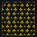 Bandana Motif Black and Gold Fleur de Lis<br><div class="desc">Motif Black and Gold Fleur de Lis</div>