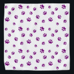 Bandana Motif Empreinte de patte pourpre<br><div class="desc">Montrez combien vous aimez les animaux avec ce mignon bandana à motifs empreintes de pattes d'animaux violets. Il semble aussi génial avec d'autres arrière - plans. Parie que votre animal de compagnie aura l'air adorable le porter!</div>