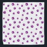 Bandana Motif Empreinte de patte pourpre<br><div class="desc">Montrez combien vous aimez les animaux avec ce mignon bandana à motifs empreintes de pattes d'animaux violets. Il semble aussi génial avec d'autres arrière - plans. Parie que votre animal de compagnie aura l'air adorable le porter!</div>