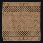 Bandana Motif géométrique Imprimer Brown animal<br><div class="desc">Bandana de animal de compagnie motif géométrique Brown. Impression noire sur arrière - plan brun.</div>