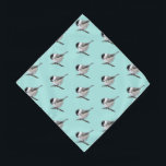 Bandana Motif mignon oiseau-chiche sur bleu clair<br><div class="desc">Motif mignon oiseau-poule sur arrière - plan bleu clair.</div>