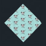 Bandana Motif mignon oiseau-chiche sur bleu clair<br><div class="desc">Motif mignon oiseau-poule sur arrière - plan bleu clair.</div>