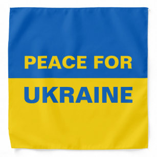 Bandana Paix pour l'Ukraine Pavillon ukrainien