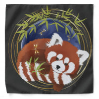 Panda rouge FEU FOX Furoshiki emballage cadeau - b