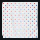 Bandana Patriotique rouge blanc bleu poka point motif vaca<br><div class="desc">Polka blanc et bleu mignon motif moderne patriotique américaine mignonne vacances Bandana. Idéal pour les humains et les chiens.</div>