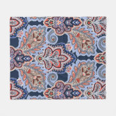 Bandana-patroon met paisleyelementen.  fleece deken (Voorkant (Horizontaal))