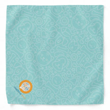 PAWS, Turquoise Dog Bandanna