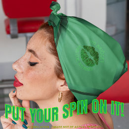 Bandana Personnalisé "Kiss Me I m Irish" Lip Parties scint