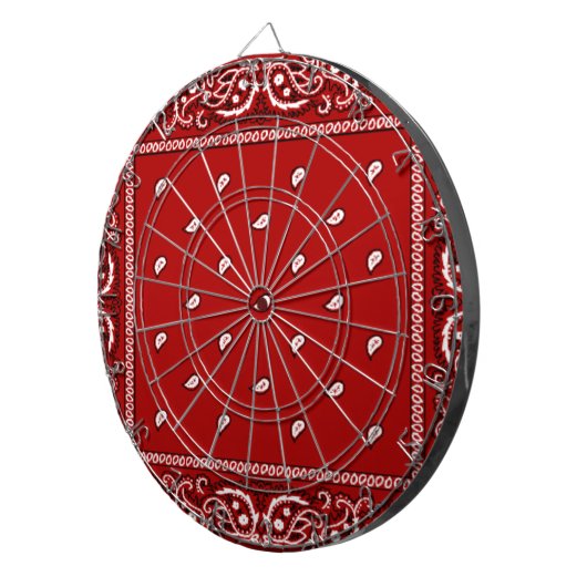 Bandana Red Dartboard Dartbord (Voorkant Rechts)