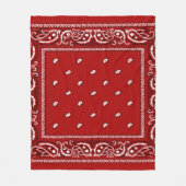 Bandana Red Fleece Blanket (Voorkant)