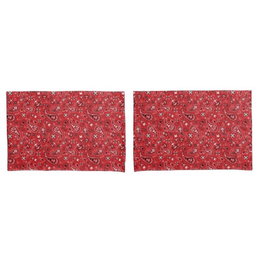 Bandana Red Paisley Kussensloop (Voorkant-Set)