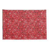 Bandana Red Paisley Kussensloop (Achterkant-Rechts)