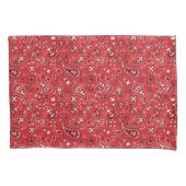 Bandana Red Paisley Kussensloop (Voorkant-Links)