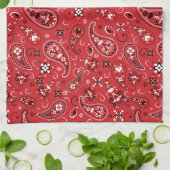 Bandana Red Paisley Theedoek (Gevouwen)