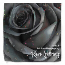 Rose noir gothique noir foncé floral psychique Tar