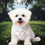 Bandana Sonnerie de sécurité Nom personnalisé Mariage chie<br><div class="desc">Un super mignon bandana mariage avec des anneaux mariages. Personnalisez avec le nom de votre chien et son rôle d'honneur lors de votre journée spéciale. Conçu par Thisisnotme©</div>