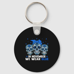 Bandana Sugar Skull In November We Draag Ribbon Bl Sleutelhanger