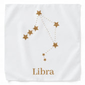 Bandana Symbole moderne Zodiac Gold Libra | Air de l'éléme (Front)