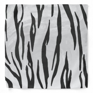 Bandana Tiger noir et blanc Impression