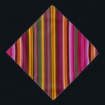 Bandana Trippy Stripes coloré et audacieux Cool psychédéli<br><div class="desc">Design strippé Abstrait aux couleurs chaudes. Couleurs principales de ce motif psychédélique : Violet,  jaune,  orange,  vert,  marron... </div>