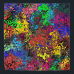 Bandana Twirlers colorés Abstraits / Animaux<br><div class="desc">Ma 3ème tentative avec l'art numérique nous a donné tant à partager. Nous espérons que vous prenez plaisir à concevoir quatre. Abstraits tondeuses colorées,  tourbillonnant de bleus,  verts,  jaunes,  roses,  orange et marron sur le noir. Bon appétit !</div>